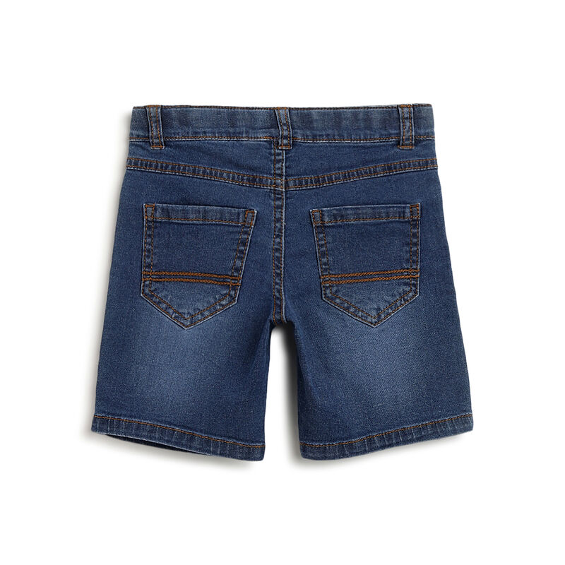 Boys Dark Blue Solid Shorts image number 1